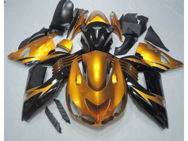 2006-2011 Black Gold Kawasaki ZX14R ZZR1400 Motorcycle Bodywork UK Factory