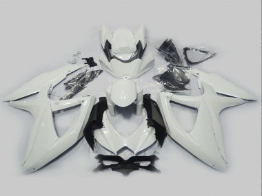 2008-2010 White Suzuki GSXR750 Motorcycle Fairing Kits UK Factory